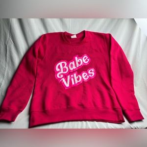 Pacific & Co Babe Vibes Barbie Oversized Sweatshirt NEW Medium